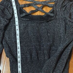 bebe Black Shimmer Sweater